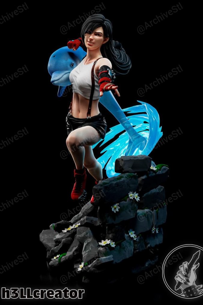 最终幻想 VII (FFVII) 蒂法  3D打印图纸